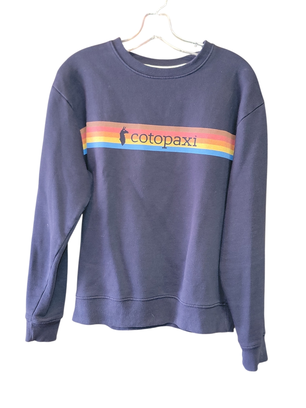 Cotopaxi On The Horizon Crew Sweatshirt Women’s Sz S Organic Cotton Blend Blue